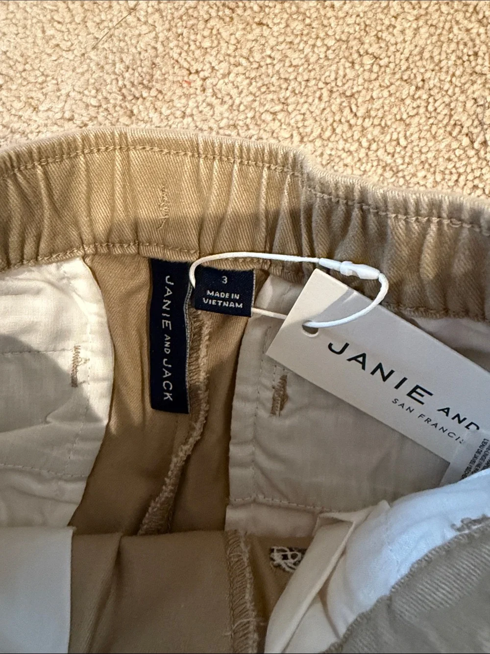 Janie and Jack Blue Football Top with Olive Embroidered Joggers